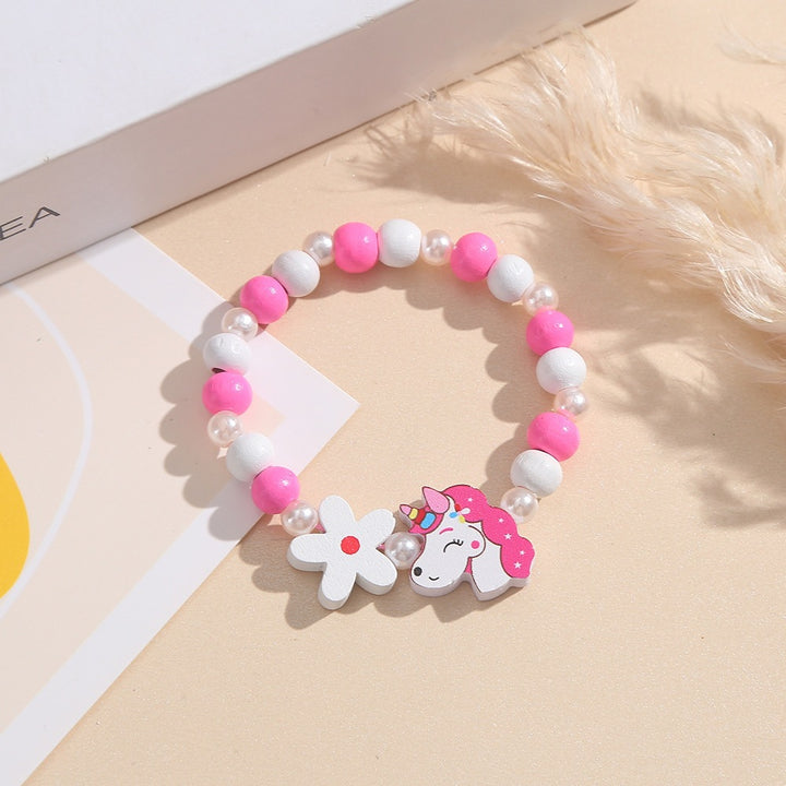 Playful children's bracelet with unicorn and flower motif Stornfield