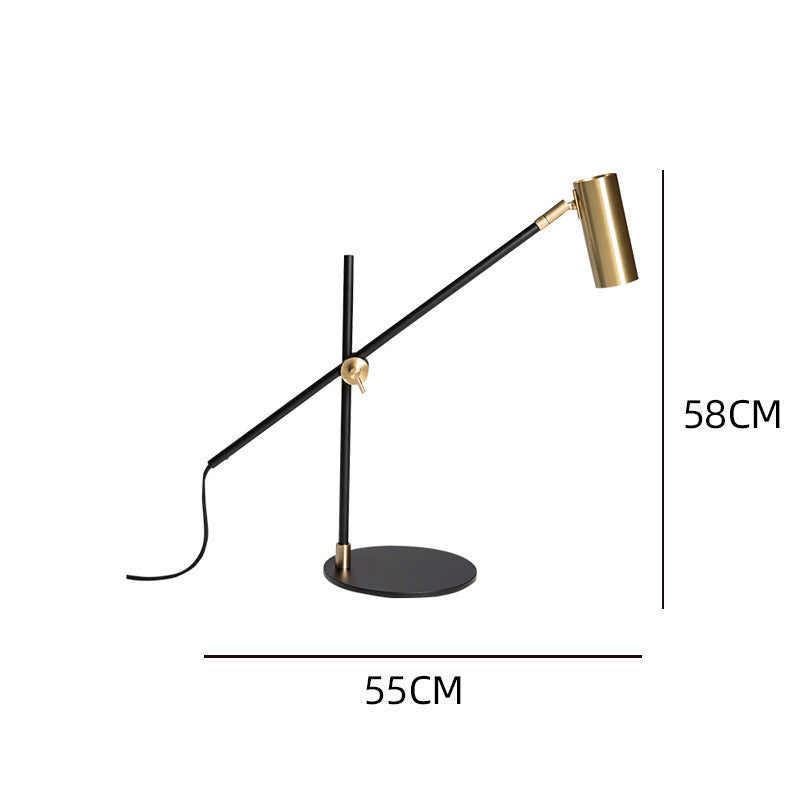 Adjustable Desk Lamp with Gold Accent