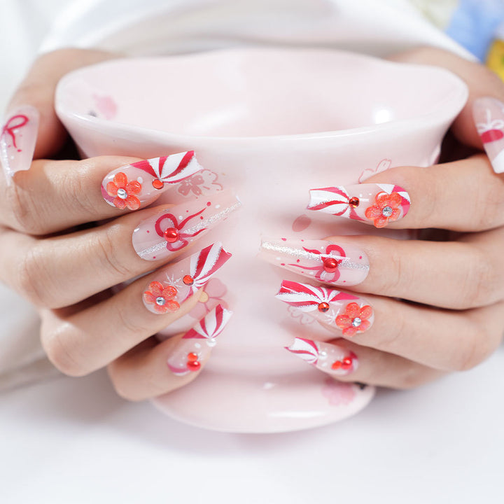 Decorative Floral Nail Tips Stornfield