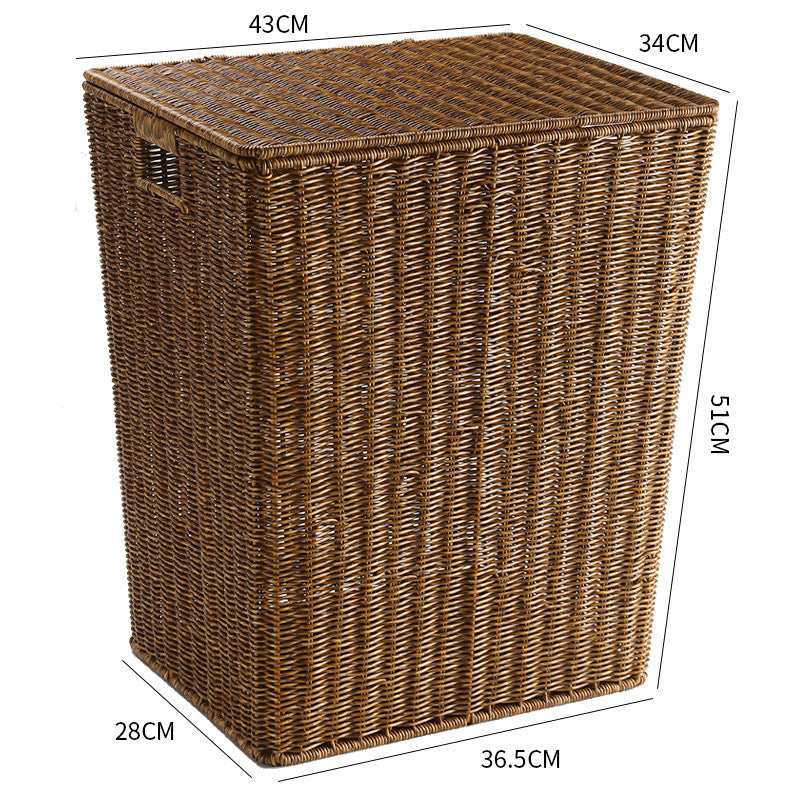 Handcrafted Rectangular Wicker Laundry Hamper Stornfield