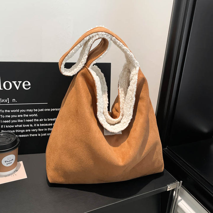 Cozy Faux Suede Shoulder Bag