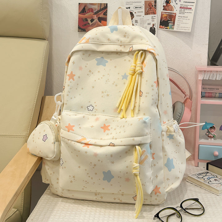 Cartoon-Embellished Casual Backpack Stornfield