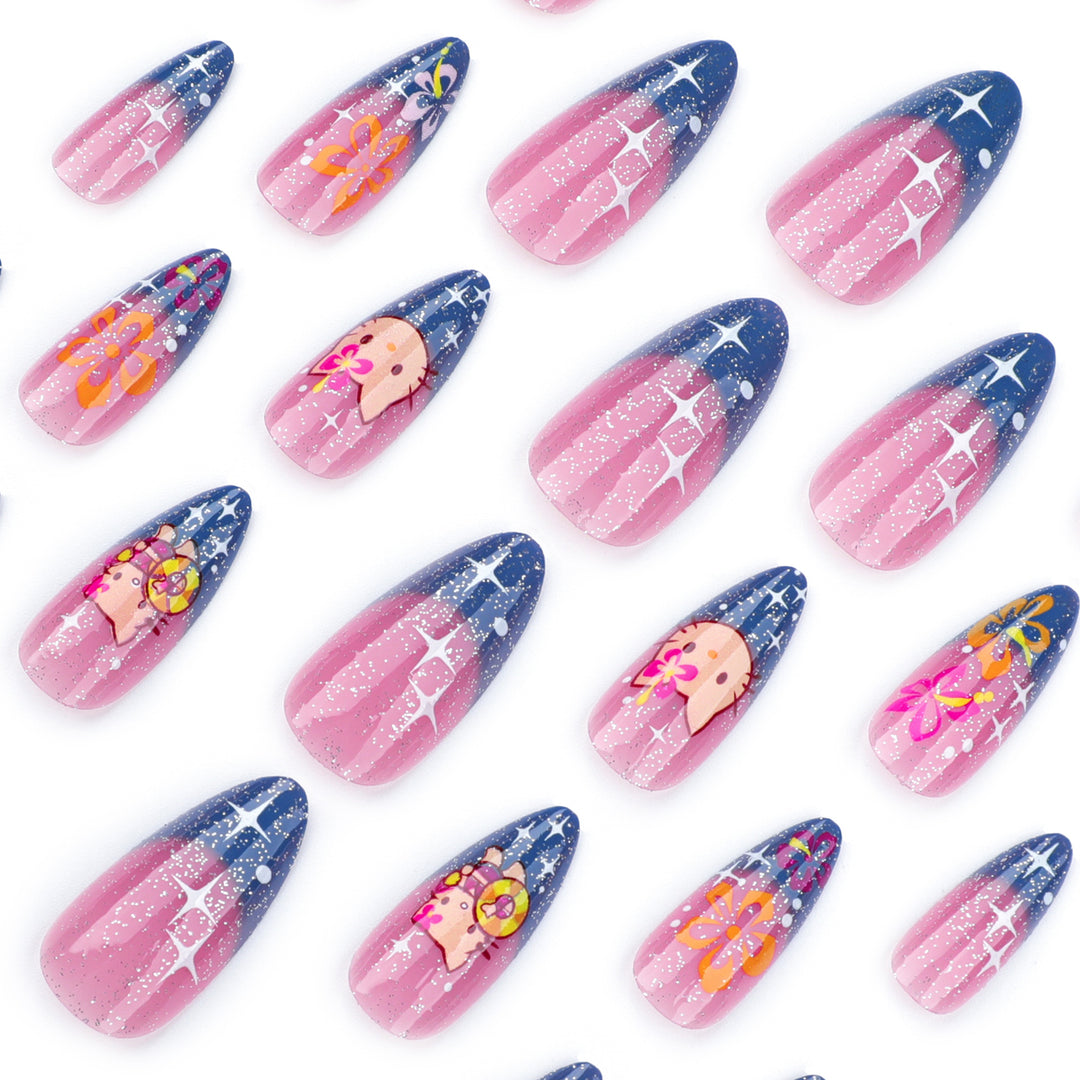 Artistic stiletto nails with playful design Stornfield