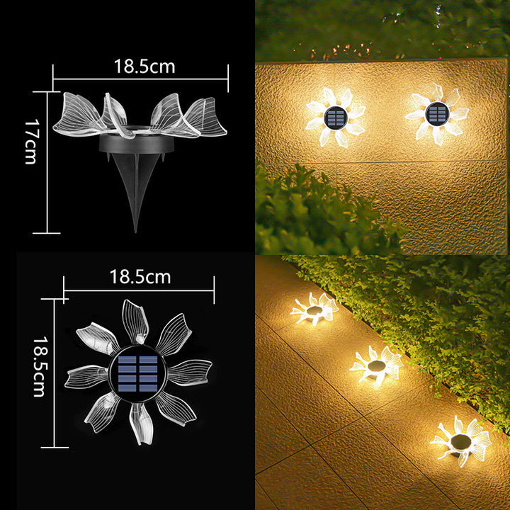Decorative Solar Acrylic Petal Garden Stake LED Pathway Light Stornfield