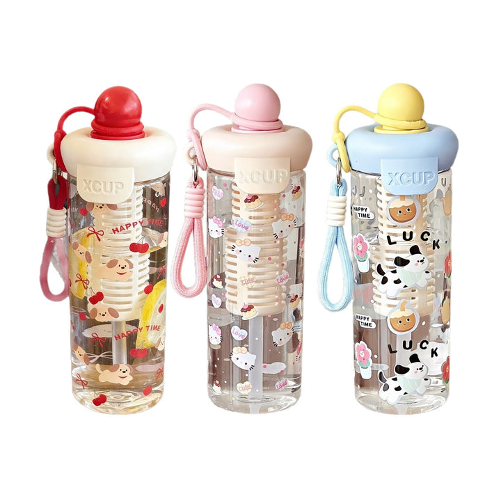 Women's playful water bottle with integrated fruit filter Stornfield