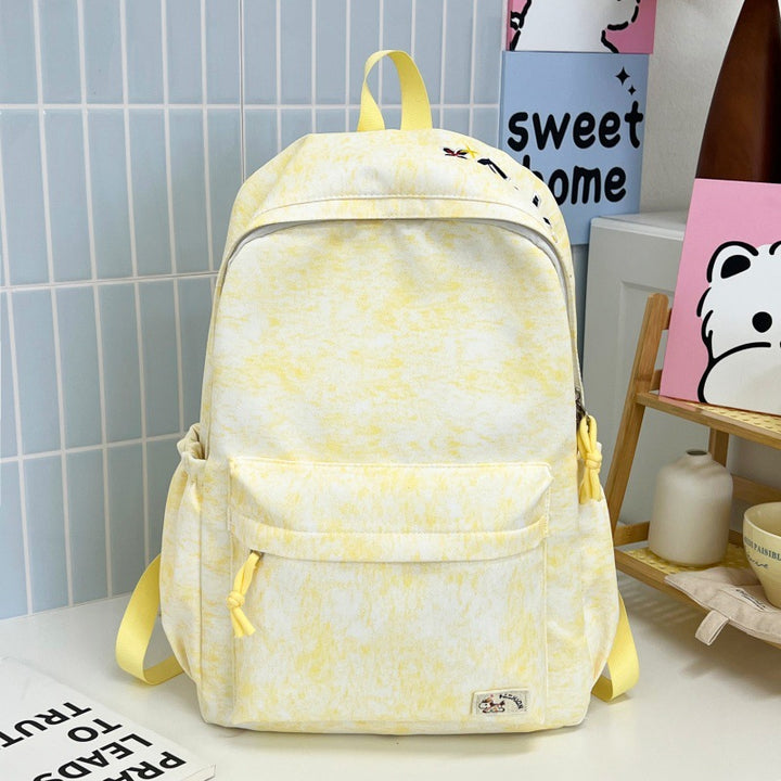 Casual Soft Fabric Backpack with Cute Charm Stornfield