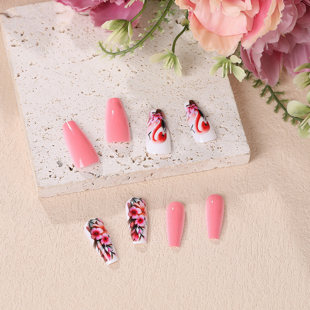 Nail Art Set with colorful flamingo and flower patterns Stornfield