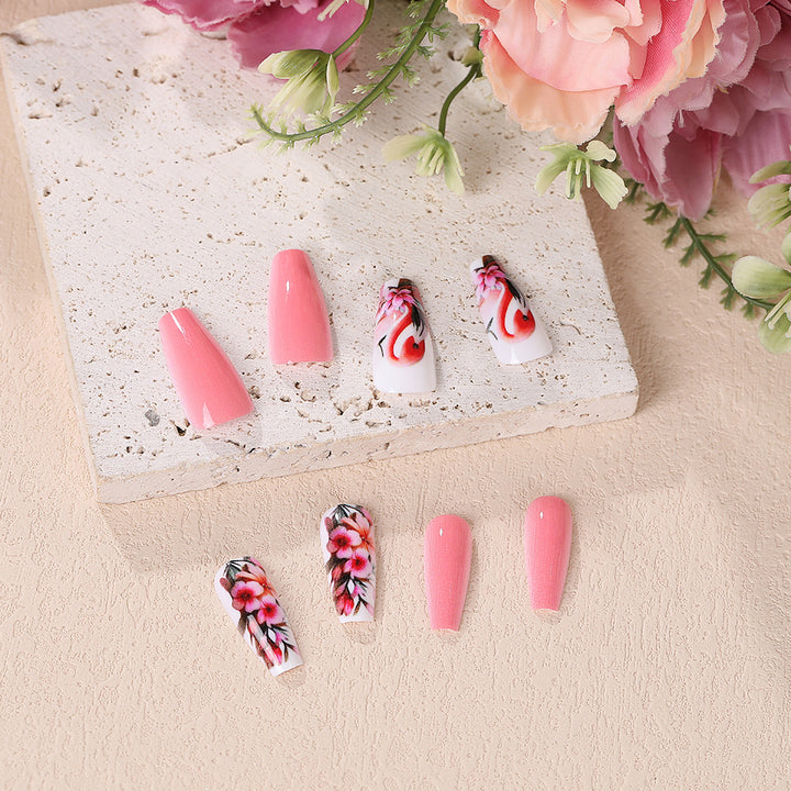 Nail Art Set with colorful flamingo and flower patterns Stornfield
