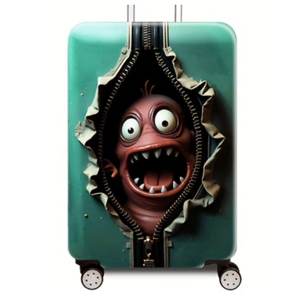 Women's Hard Shell Suitcase with Creative Monster Design Stornfield