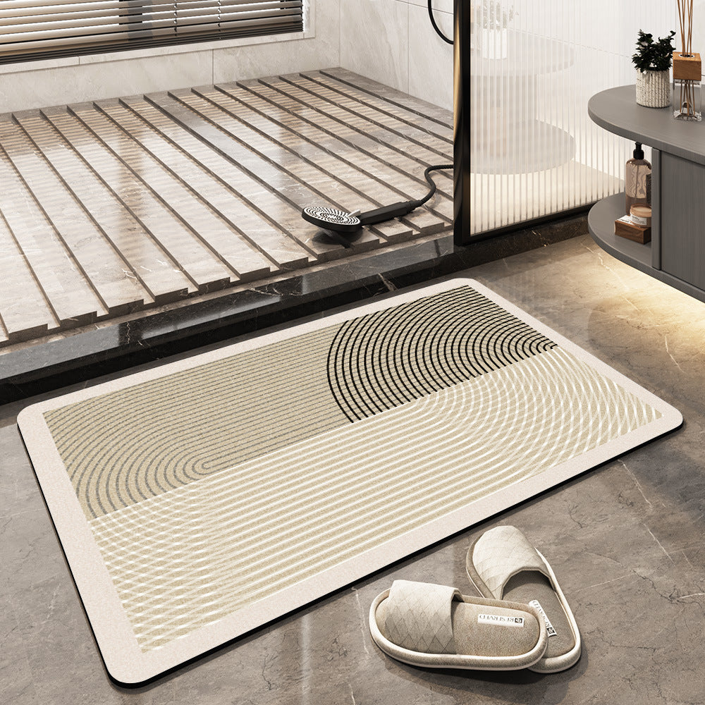 Textured Geometric Bath Mat Stornfield