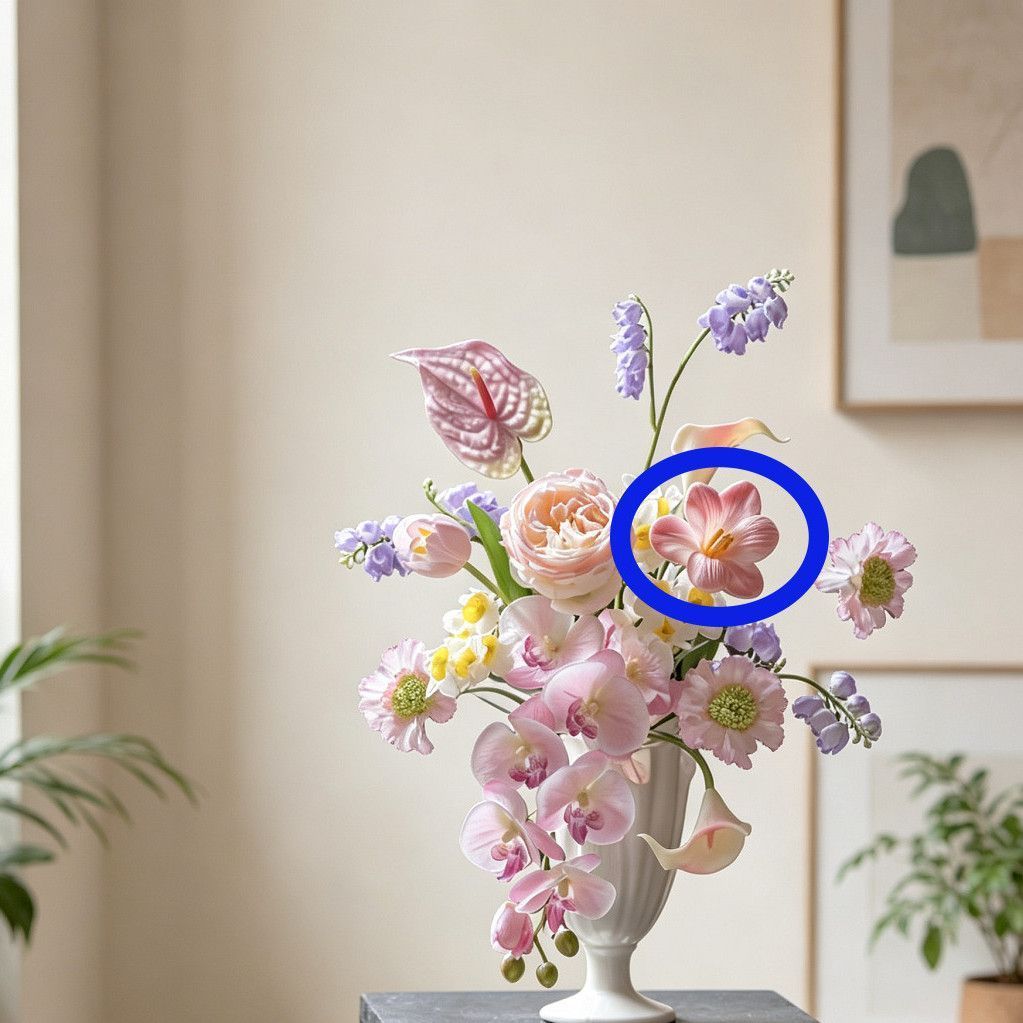 Elegant Lifelike Floral Arrangement for Home Decor