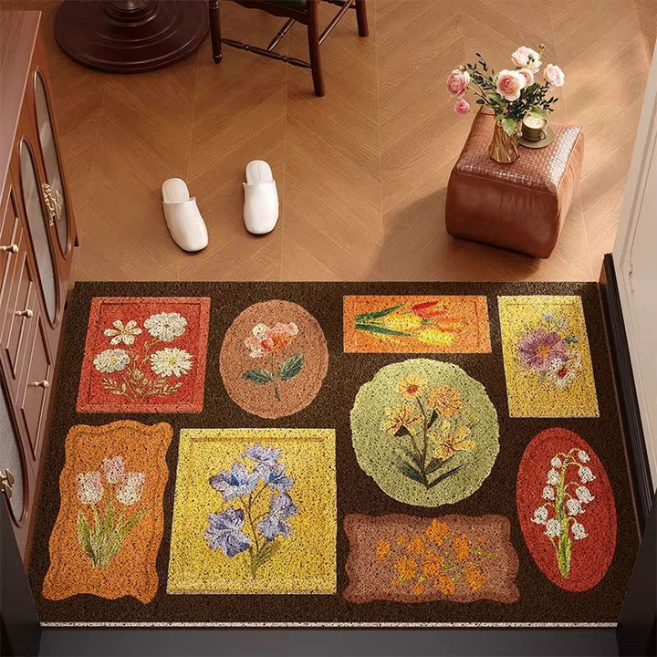 Vintage Floral Pattern Doormat