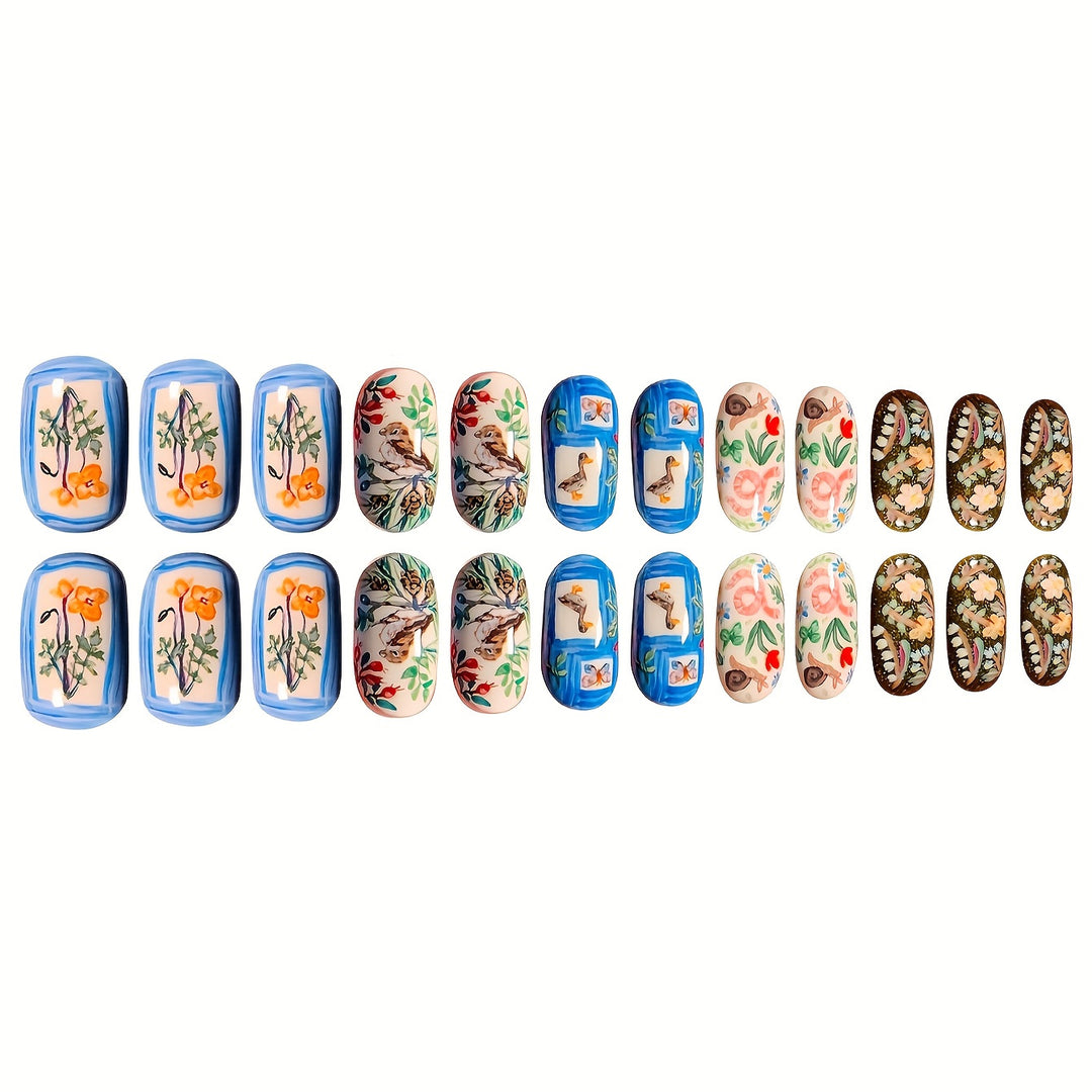 Creative Artistic Press-On Nail Set Stornfield