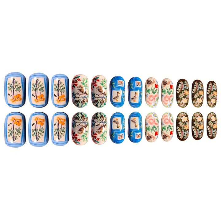 Creative Artistic Press-On Nail Set Stornfield