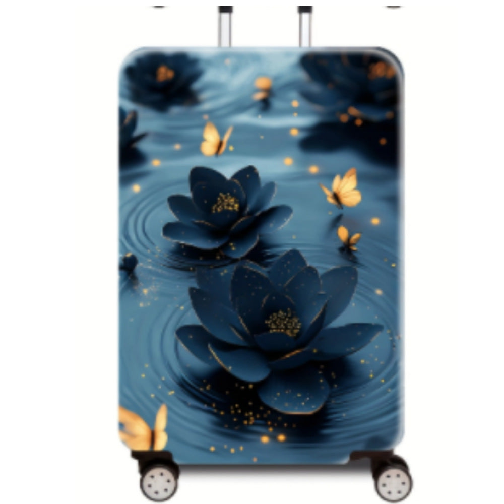Women's hard-shell travel suitcase with elegant lotus design Stornfield