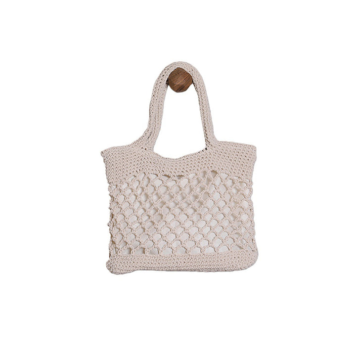 Handcrafted Tote Bag in Modern Net Design Stornfield