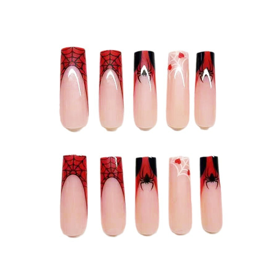 Artistic Spider Web Acrylic Nail Enhancements Stornfield