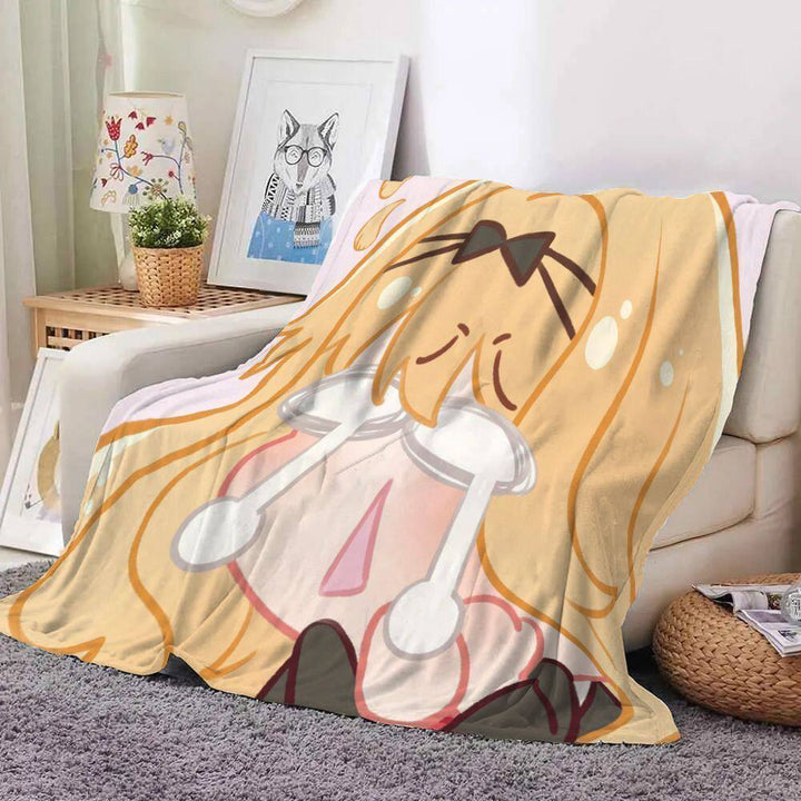 Whimsical Cartoon Character Throw Blanket