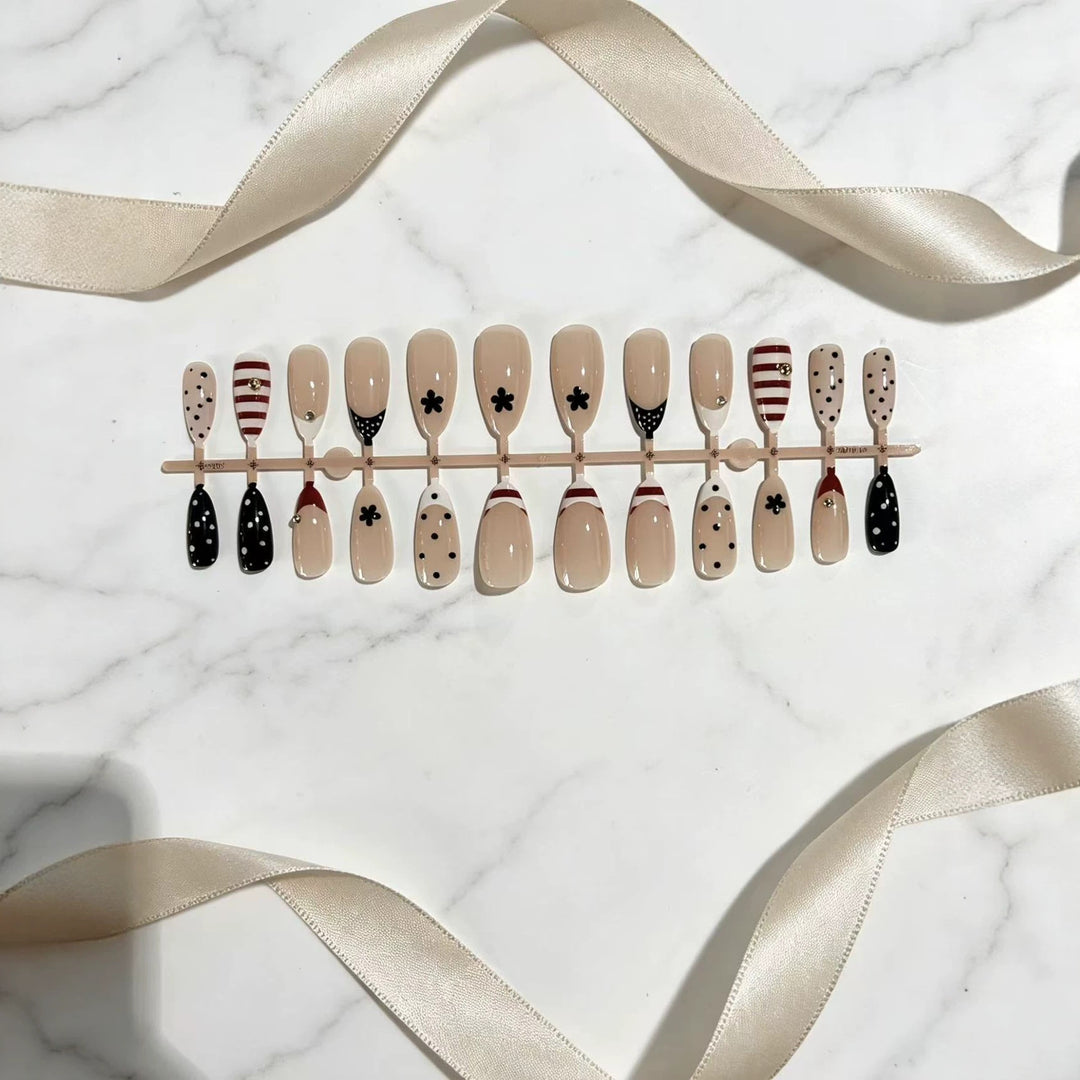 Artistic Stiletto Press-On Nail Set with Unique Patterns Stornfield