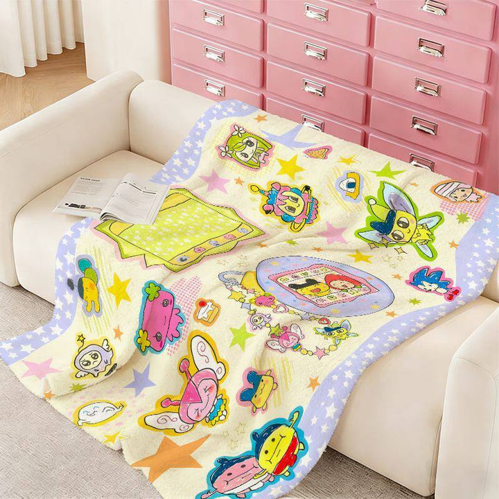 Cartoon-Themed Cozy Blanket