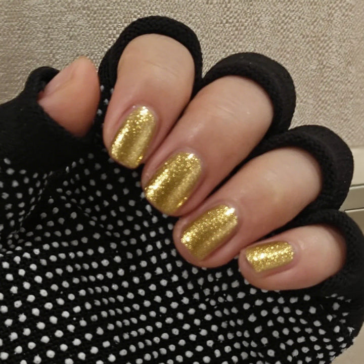 Glittering Artificial Nails In Elegant Square Design Stornfield