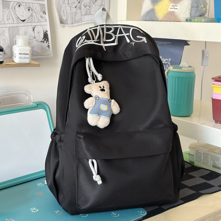 Casual Backpack with Cute Plush Keychain Stornfield