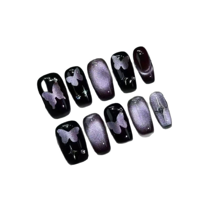 Elegant Butterfly Press-On Nail Art Set Stornfield