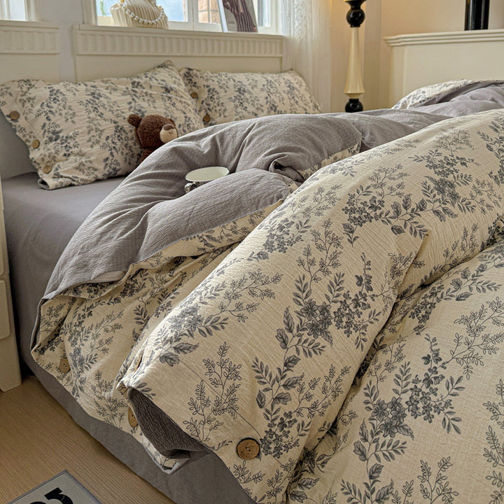Floral Embroidered Bedding Set