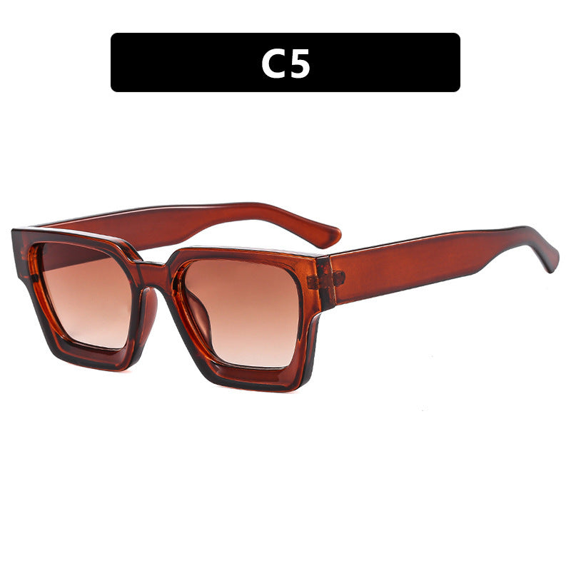 Ladies fashionable square sunglasses with yellow lenses Stornfield