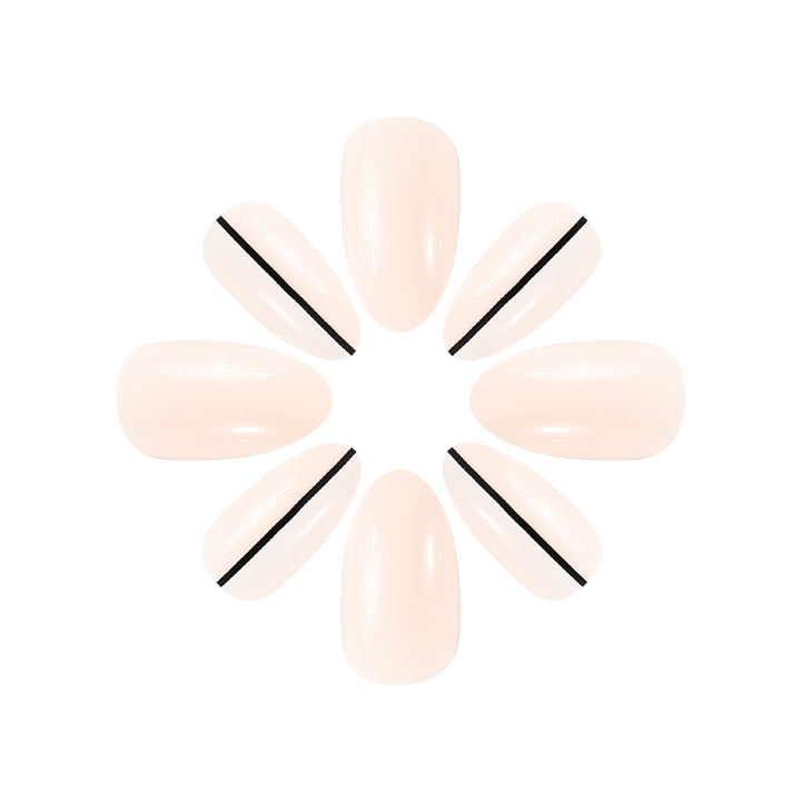 Elegant Geometric Press-On Nail Art Stornfield