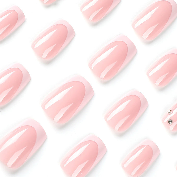 Artful Nail Extensions with Glamorous Rhinestone Decorations Stornfield