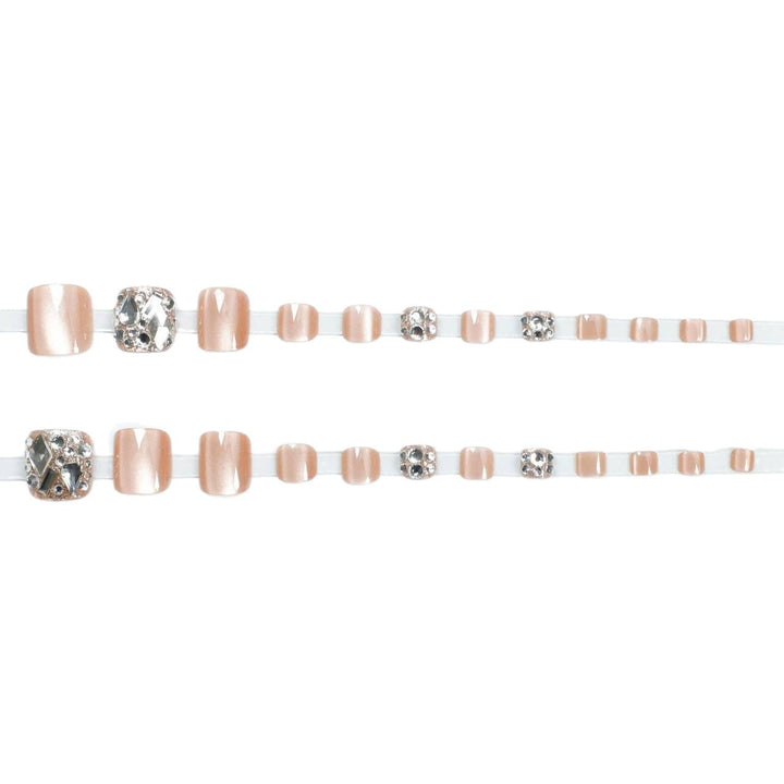 Decorative Crystal-Embellished Toe Nail Art Stornfield