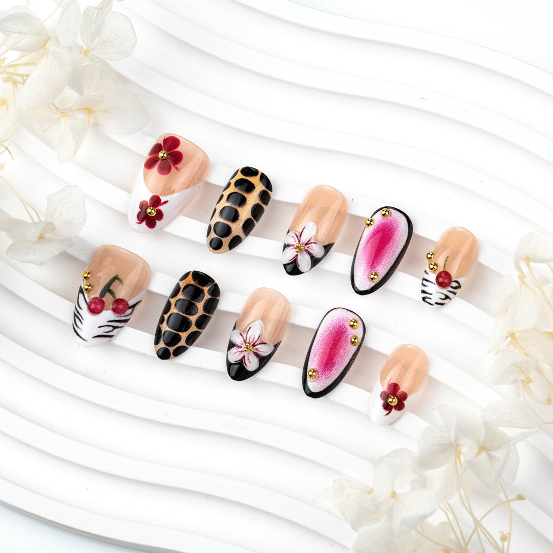 Decorative Floral Press-On Nail Art Set Stornfield 1790636617