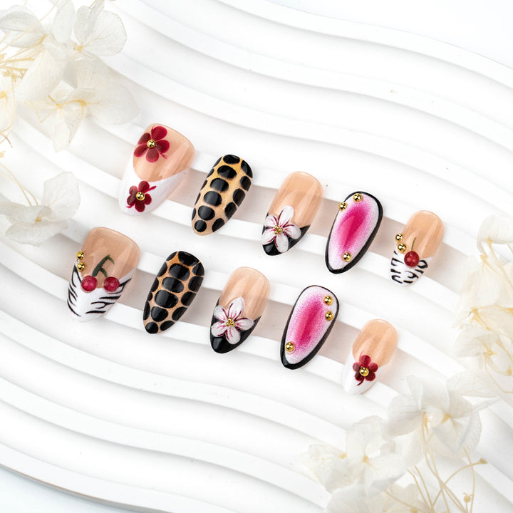 Decorative Floral Press-On Nail Art Set Stornfield 1790636617
