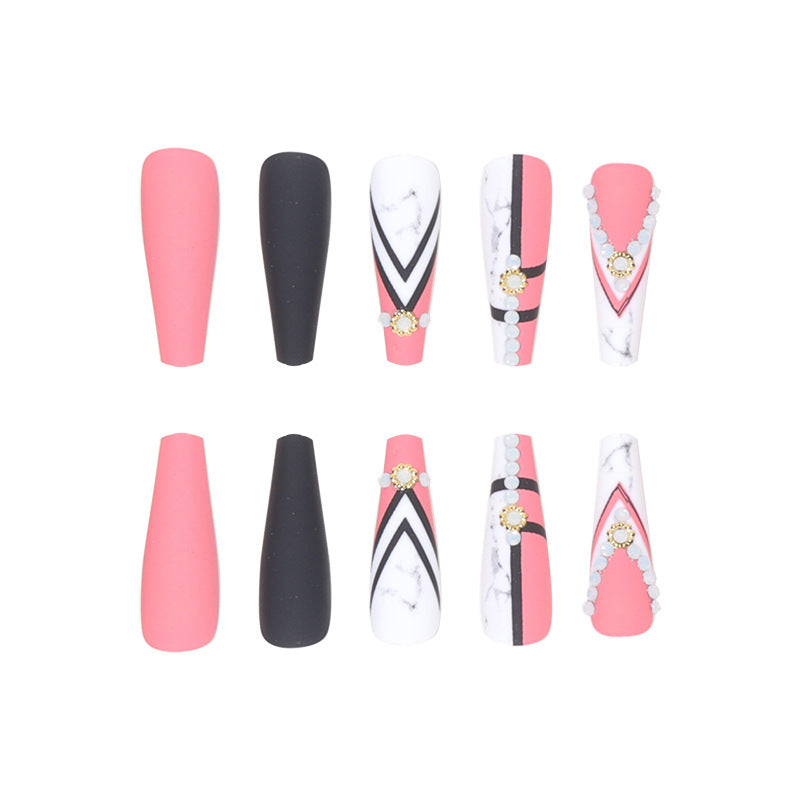 Glamorous Marble-Inspired Stiletto Nail Art Stornfield