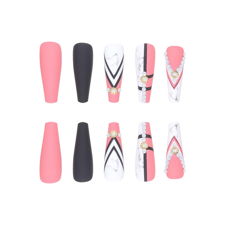 Glamorous Marble-Inspired Stiletto Nail Art Stornfield