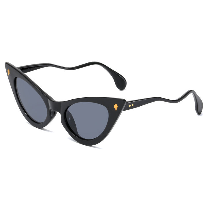 Women's Cat-Eye Sunglasses with Mirrored Lenses and Elegant Detail Stornfield