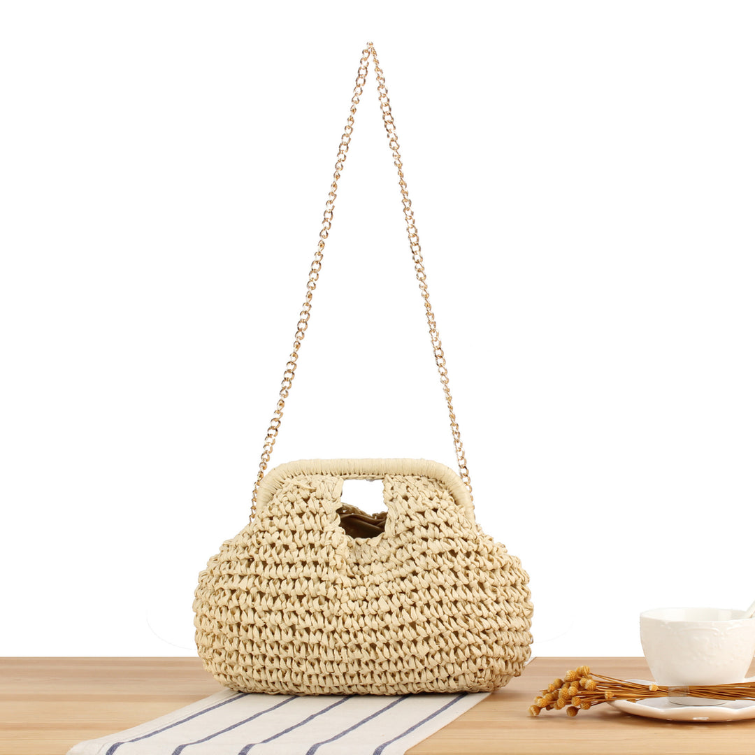Handmade macrame bag with chain shoulder strap Stornfield