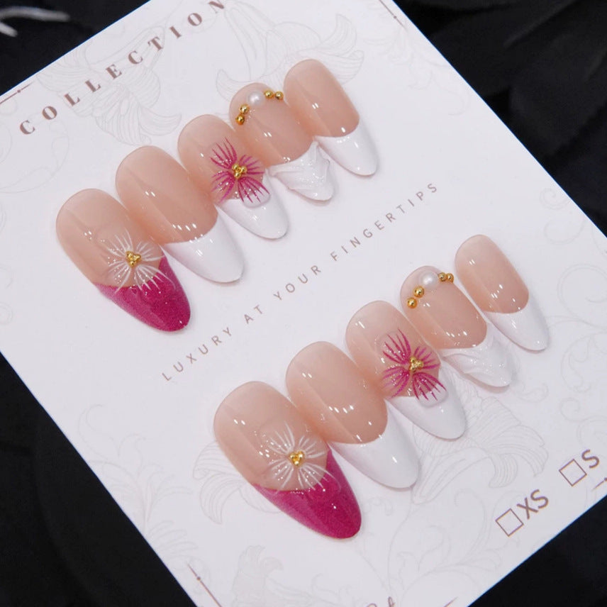 Elegant Floral Design Press-On Nails