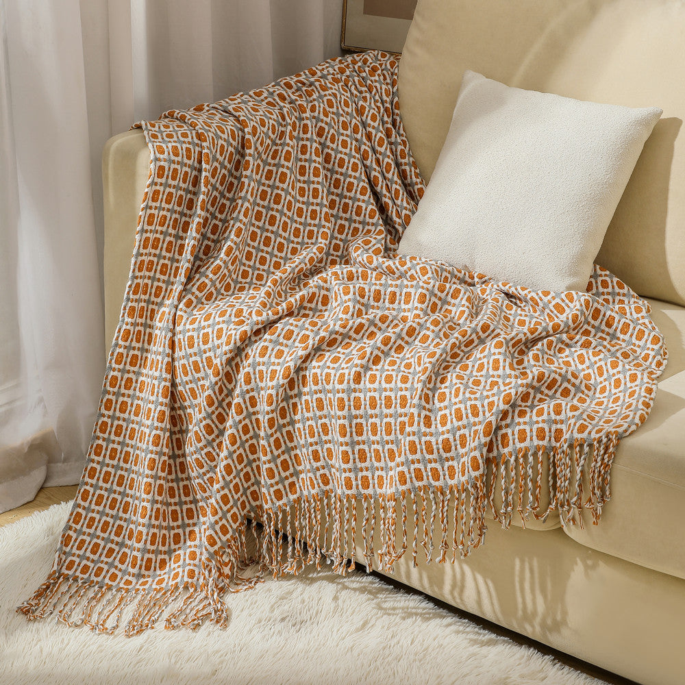 Geometric Patterned Throw Blanket