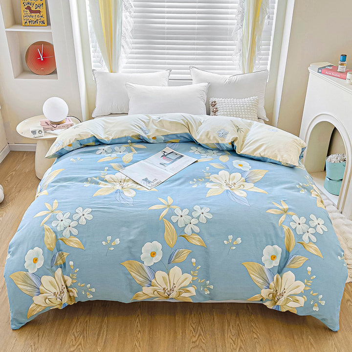 Plaid Patterned Quilted Comforter Set