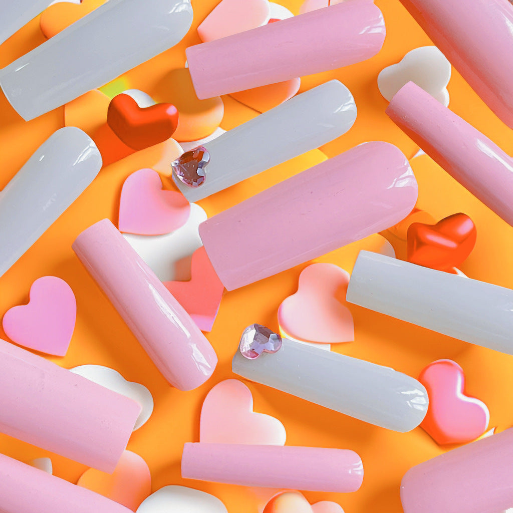 Press-On Nail Extensions with Heart Accents Stornfield