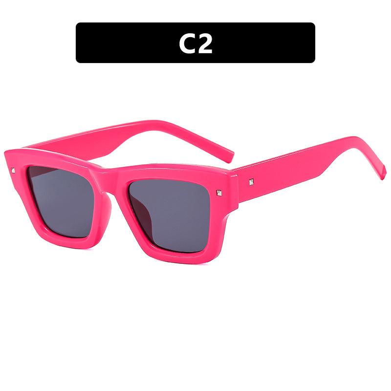 Ladies fashionable rectangular glasses with multifaceted design Stornfield