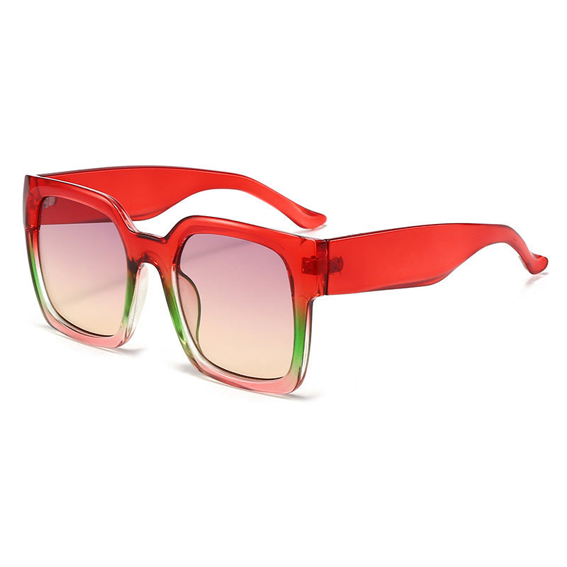Women's square sunglasses with stylish transparent frame and soft color gradient Stornfield