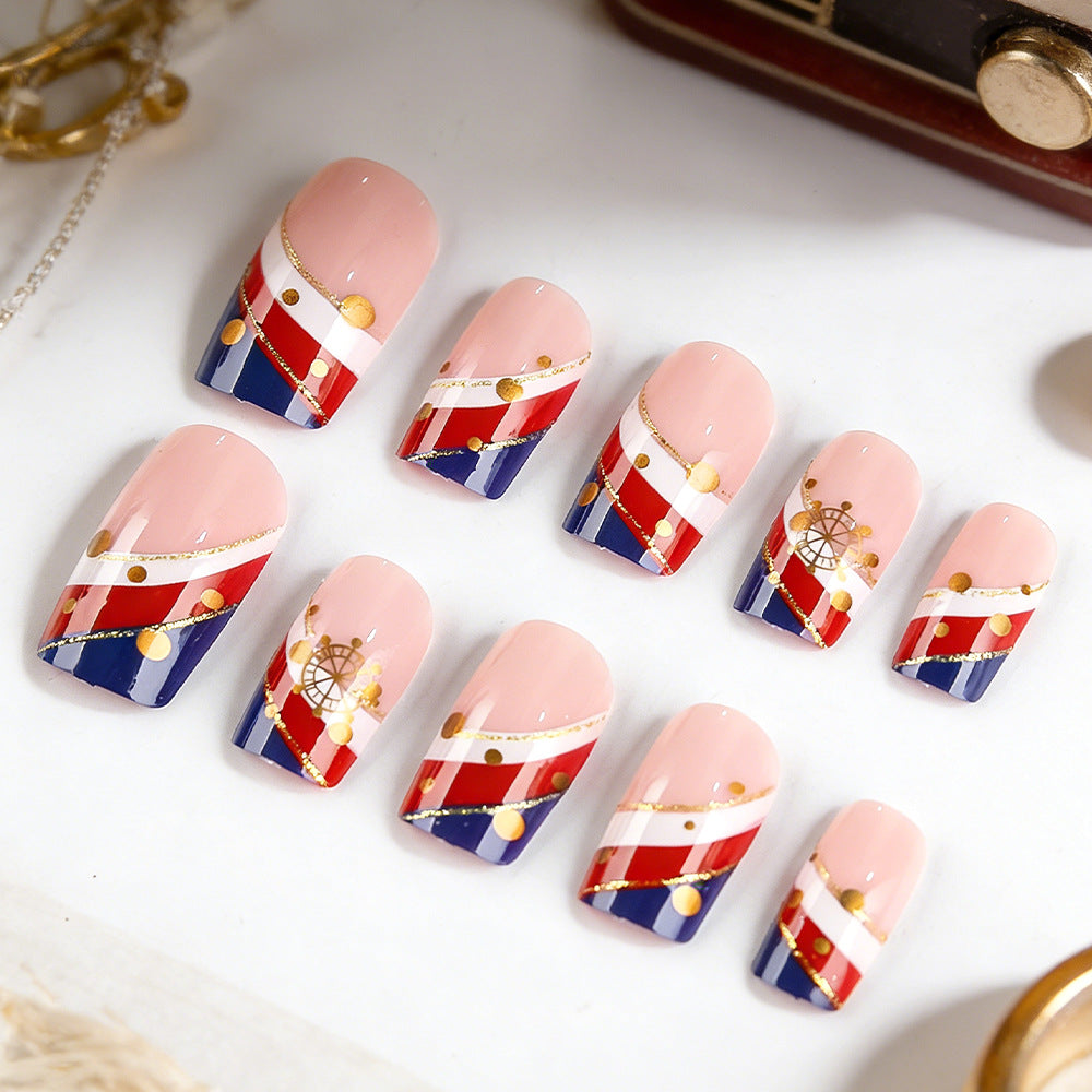 Nautical-Themed Press-On Nails Stornfield