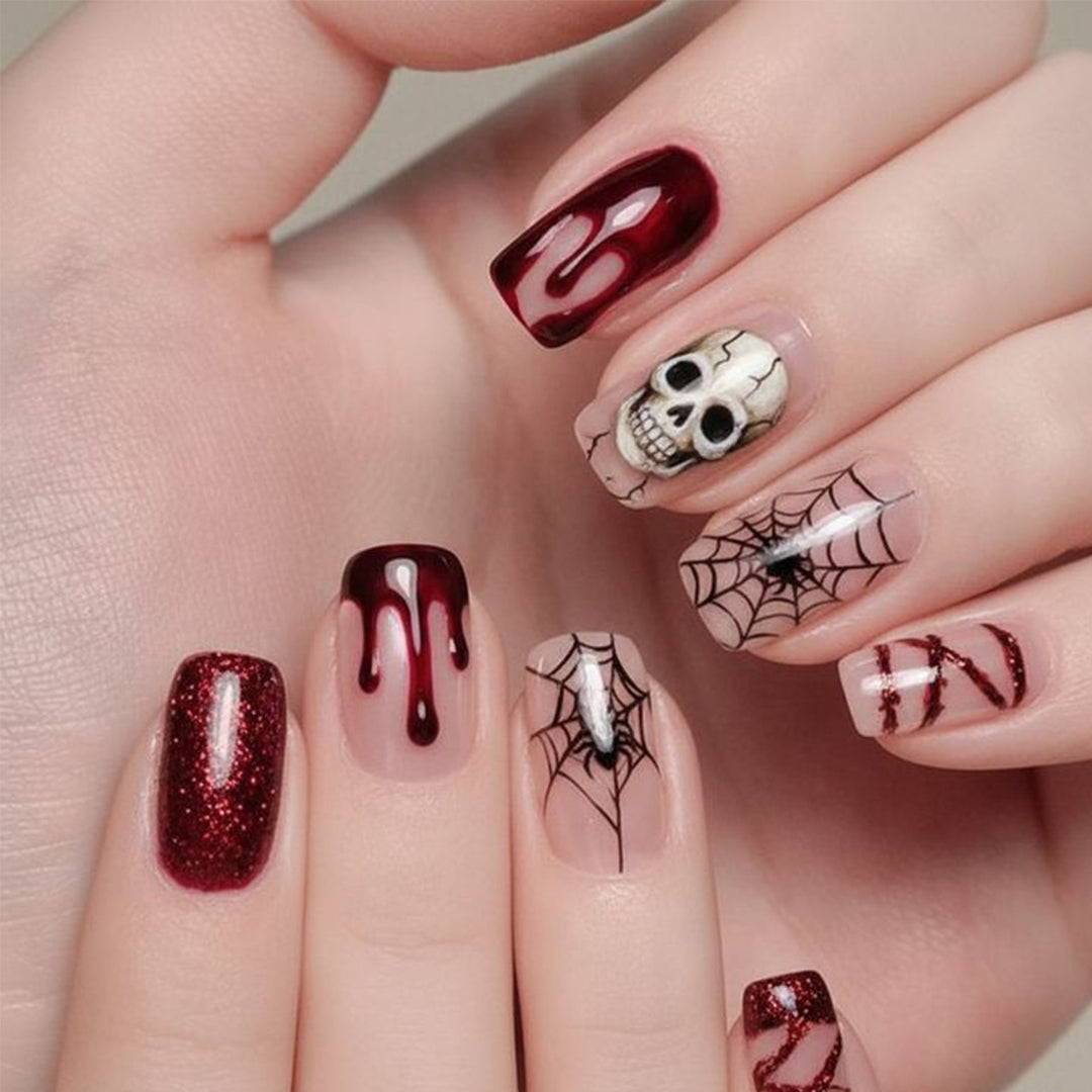 Gothic Halloween-Themed Nail Art Set Stornfield