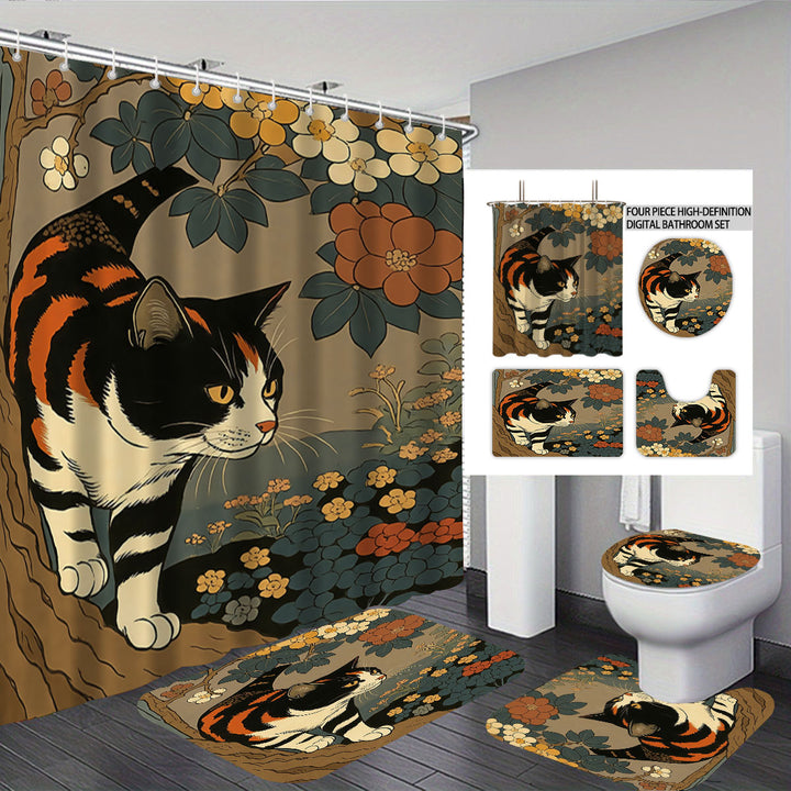 Artistic Cat-Theme Bathroom Decor Set Stornfield
