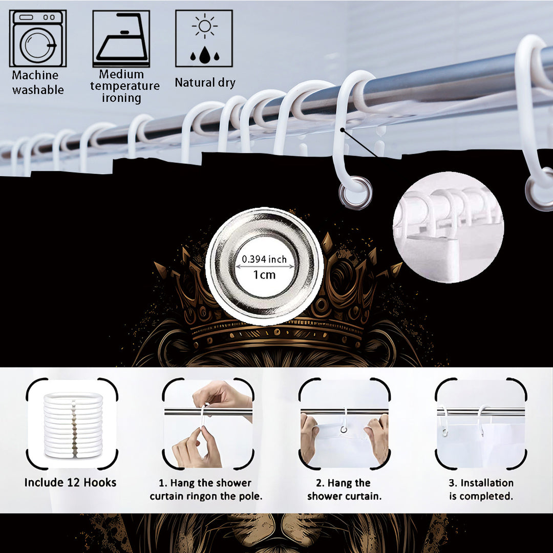Digital Lion Themed Bathroom Set Stornfield