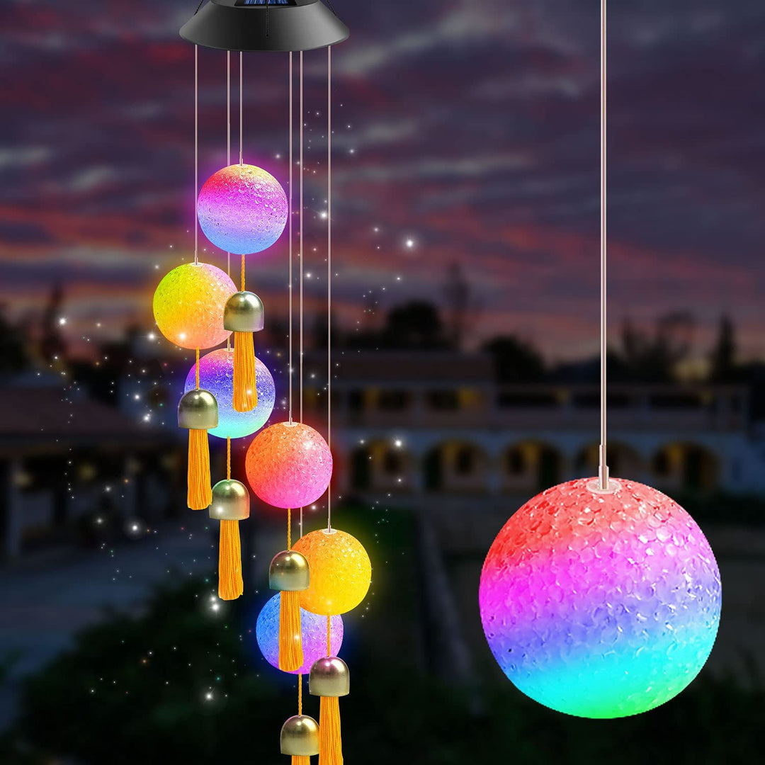 LED Solar Butterfly Wind Chime Garden Hanging Light Stornfield