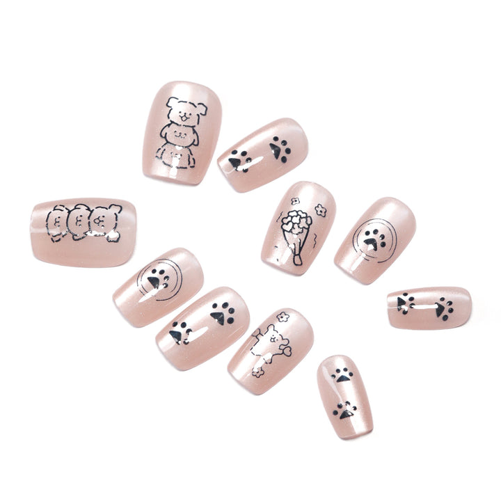 Artificial nail art with playful animal motifs Stornfield